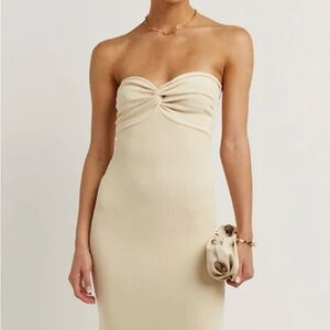 DISSH Strapless Cream Dress